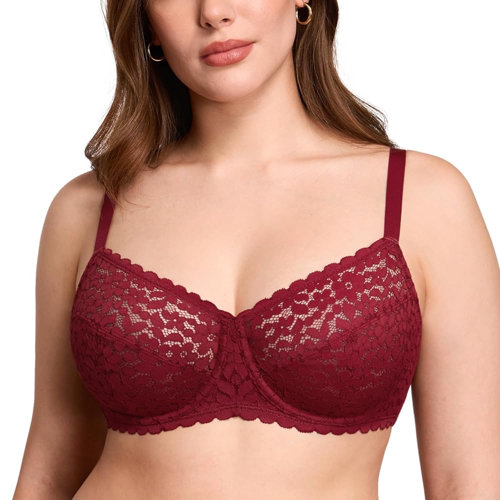 【新品】ブラジャー 花柄レース 大きいサイズ レディース ワイヤー入り レース Amazon | [DOBREVA] ブラジャー 花柄レース 大きいサイズ